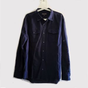 Men's MICHAEL KORS Blue Cargo Long Sleeve Shirt Sz XL EUC